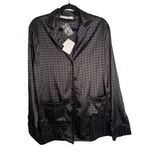 By Egreis NWT Sexy‎ black Checkered Blouse - M